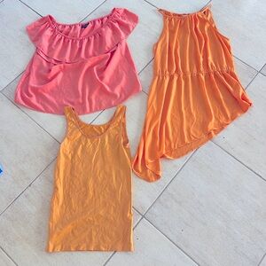 NY & Co Orange & Peach Tops XL